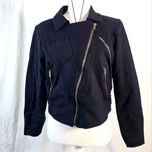 Marc By Marc Jacob's Black Moto Style Jacket Size Lg